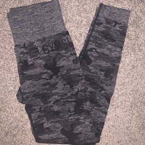 GYMSHARK black camo seamless leggings